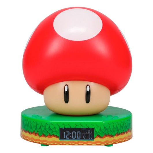 RELOJ DESPERTADOR NINTENDO SUPER MARIO SUPER MUSHROOM