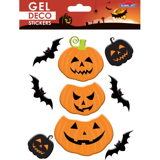 PEGATINAS GEL DECO HALLOWEEN CALABAZAS