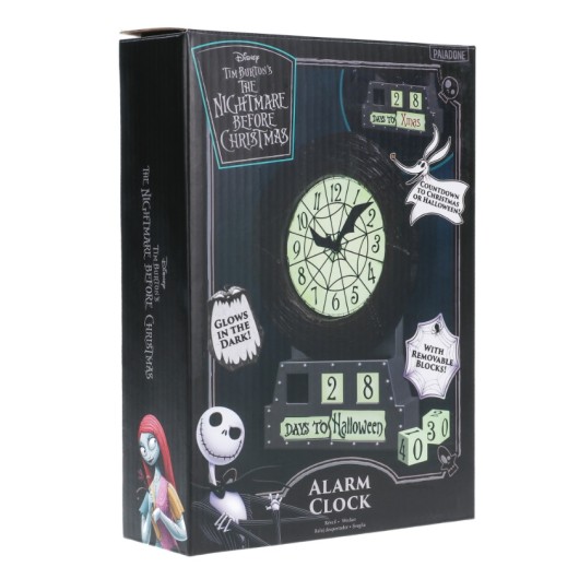 RELOJ DESPERTADOR DISNEY PESADILLA ANTES DE NAVIDAD BRILLA EN LA OSCURIDAD