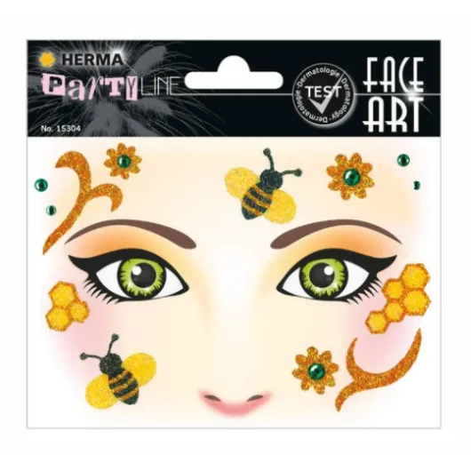 PEGATINAS FACE ART HONEY BEE GLITTERY FOIL