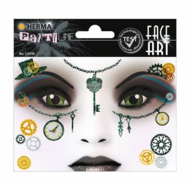 PEGATINAS FACE ART STEAMPUNK AMELIA GLITTERY FOIL