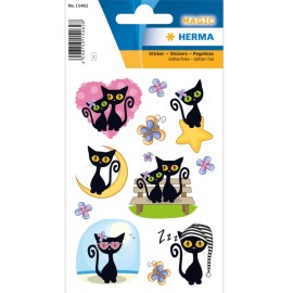 PEGATINAS MAGIC CUTE CAT GLITTERY FOIL