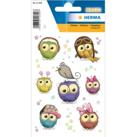 PEGATINAS MAGIC CUTE OWLS TRANSPUFFY