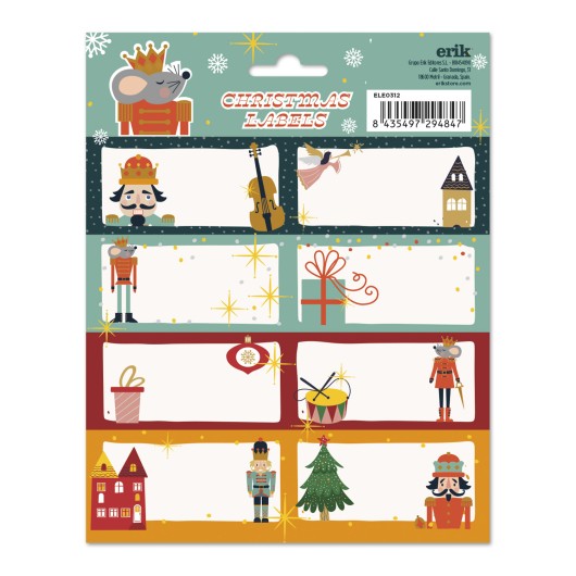 ETIQUETAS ADHESIVAS NAVIDAD CHRISTMAS NUTCRAKER