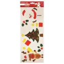 STICKERS MAXI GEL DÉCO NOËL RENNE ET PAPA NOËL