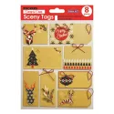 STICKERS SCENY TAG NOËL STYLE SCANDINAVE KRAFT