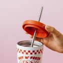 VERRE EN ACIER AVEC PAILLE KETNIPZ