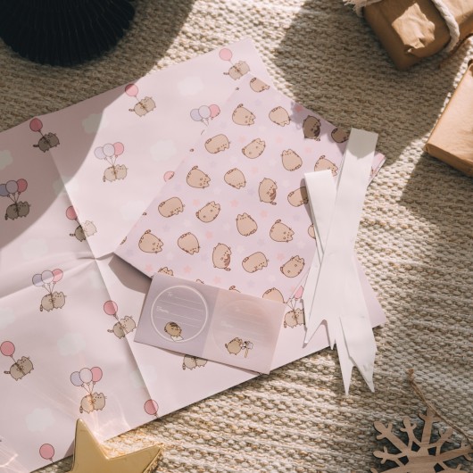 SET DE PAPIER CADEAU PUSHEEN