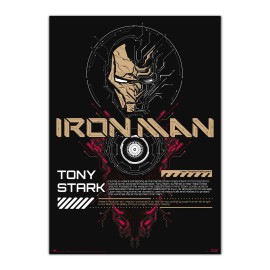 POSTER PHOSPHORESCENT MARVEL IRON MAN