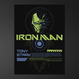 POSTER PHOSPHORESCENT MARVEL IRON MAN 2