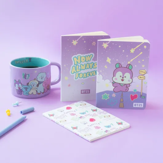 PACK 3 CARNETS A6 BT21 THE JOURNEY MANG