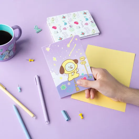 PACK 3 CARNETS A6 BT21 THE JOURNEY CHIMMY
