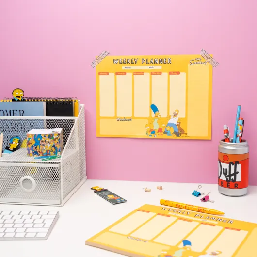 BLOC PLANIFICATEUR HEBDOMADAIRE A4 LES SIMPSON
