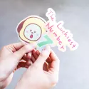 PACK 2 STICKERS VINYLE BT21 THE JOURNEY CHIMMY