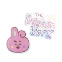 PACK 2 STICKERS VINYLE BT21 THE JOURNEY COOKY