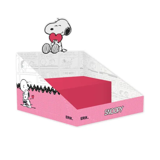 PRÉSENTOIR DE TABLE DÉCORÉ SNOOPY LOVE SAISON 480X370X290 PAS DE MARCHANDISE