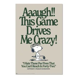 AFFICHE SNOOPY CE JEU ME REND FOU