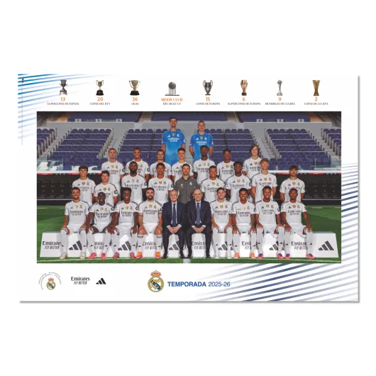 POSTER REAL MADRID 2025/2026 EFFECTIF