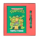 SET CARNET PREMIUM A5 AVEC STYLO TORTUES NINJA