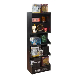 EXPOSANT 5 ETAGERES LAMPES NOIR ERIK SANS MARCHANDISE