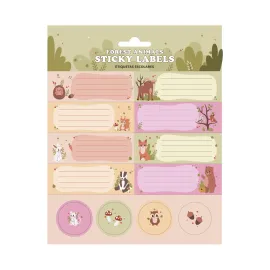 ETIQUETTES ADHESIVES ANIMAUX DE LA FORET