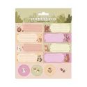 ETIQUETTES ADHESIVES ANIMAUX DE LA FORET