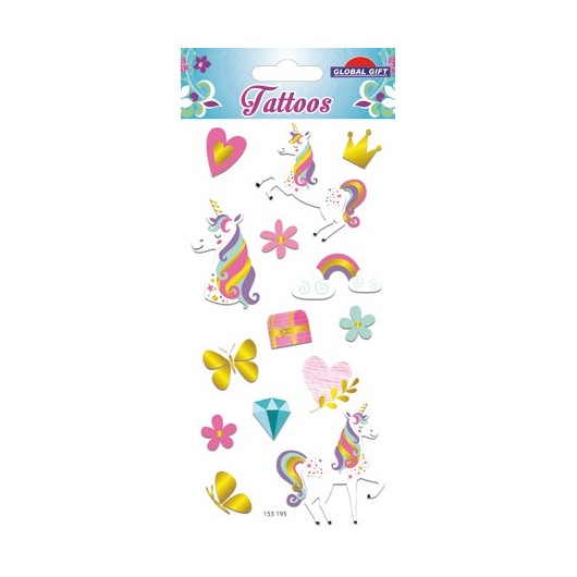 TATTOOS TEMPORAIRES LICORNES