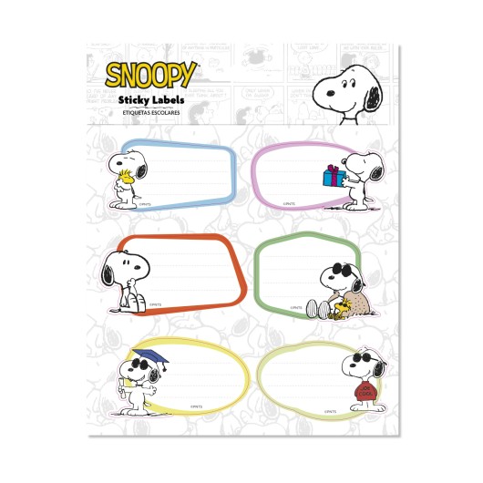 ÉTIQUETTES ADHÉSIVES PREMIUM SNOOPY
