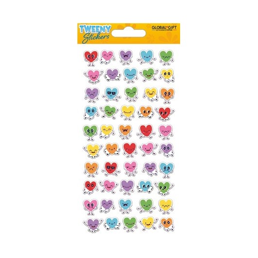 TWEENY MOUSSEUX STICKERS CŒURS SMILEY