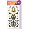 TATOUAGES EPHEMERES HALLOWEEN CRANES MEXICAINS