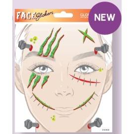 AUTOCOLLANTS MAQUILLAGE HALLOWEEN FRANKENSTEIN