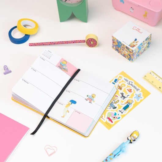 AGENDA SCOLAIRE 2026/2027 SEMAINIER POCKET 17 MOIS LES SIMPSON