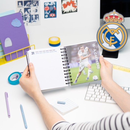 AGENDA SCOLAIRE 2026/2027 JOURNALIER M 11 MOIS REAL MADRID