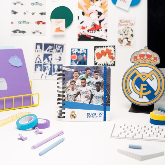 AGENDA SCOLAIRE 2026/2027 JOURNALIER M 11 MOIS REAL MADRID