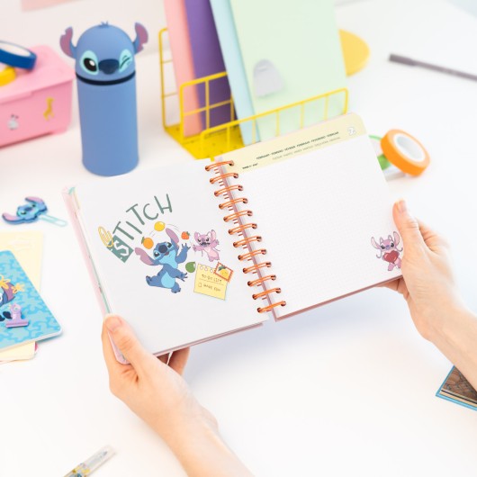 AGENDA SCOLAIRE 2026/2027 JOURNALIER M 11 MOIS DISNEY STITCH Y ANGEL
