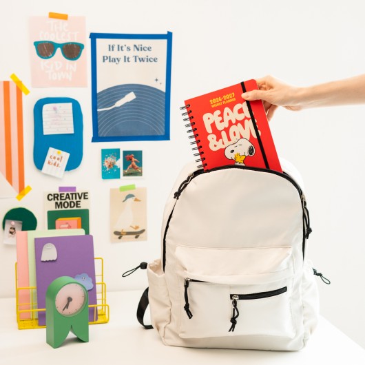 AGENDA SCOLAIRE 2026/2027 SEMAINIER A5 12 MOIS SNOOPY