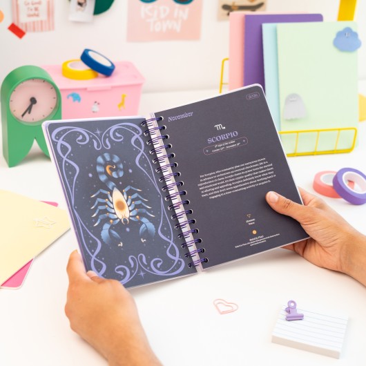 AGENDA SCOLAIRE 2026/2027 SEMAINIER A5 12 MOIS ASTRAL