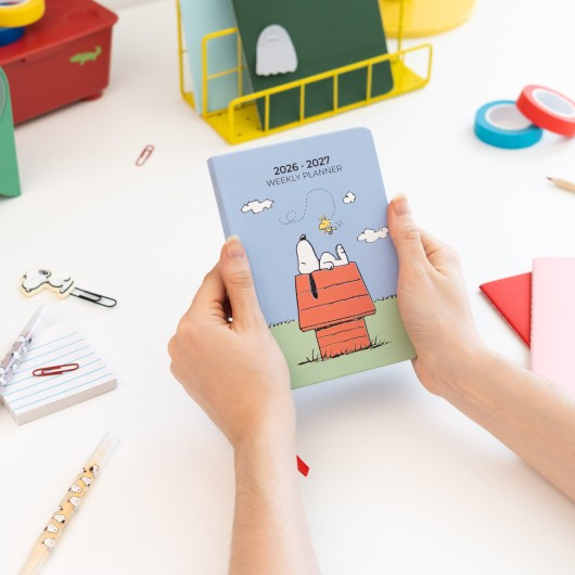AGENDA SCOLAIRE 2026/2027 SEMAINIER POCKET 17 MOIS SNOOPY
