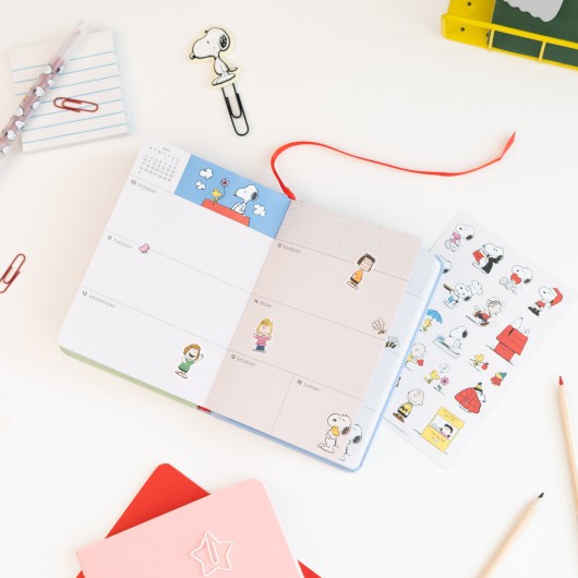 AGENDA SCOLAIRE 2026/2027 SEMAINIER POCKET 17 MOIS SNOOPY
