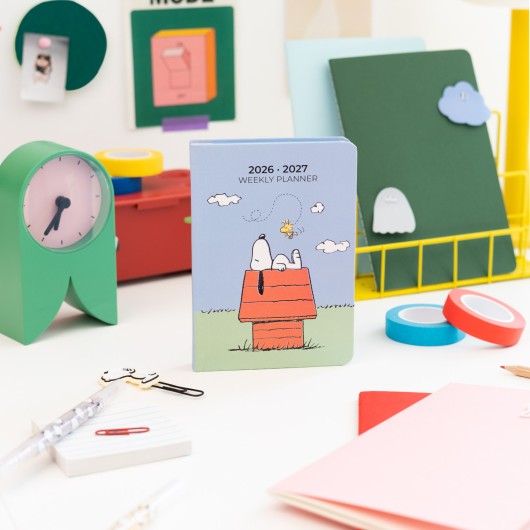 AGENDA SCOLAIRE 2026/2027 SEMAINIER POCKET 17 MOIS SNOOPY