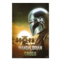 POSTER STAR WARS THE MANDALORIAN AND GROGU DIN DJARIN