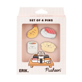 LOT DE 4 PINS PUSHEEN SUSHI ROLL 2