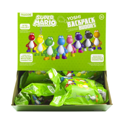 PORTE-CLÉS BACKPACK BUDDIES YOSHI DISPLAY 12 UNITÉS