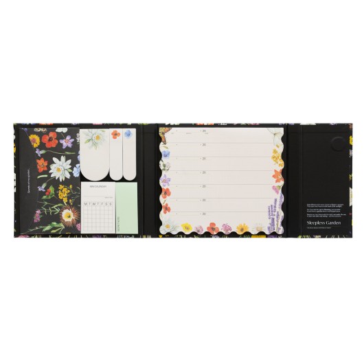 PLANIFICATEUR HEBDOMADAIRE AVEC NOTES AUTOCOLLANTES SLEEPLESS GARDEN