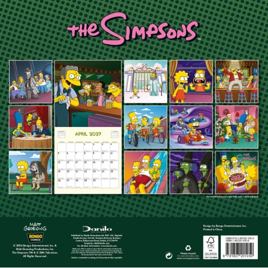 CALENDRIER 2027 30X30 THE SIMPSONS (PLASTIC FREE)
