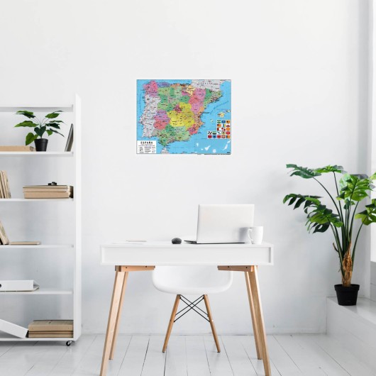 MINI POSTER CARTE D'ESPAGNE