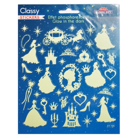 STICKERS CLASSY PRINCESSES PHOSPHORESCENTS