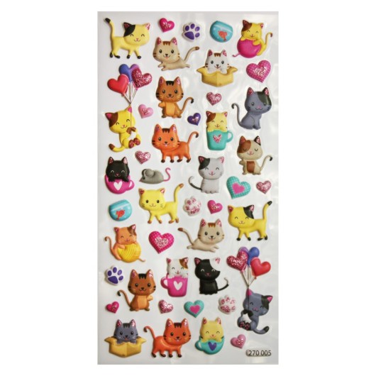 STICKERS TWEENY FOAMY CHATS JOUEURS