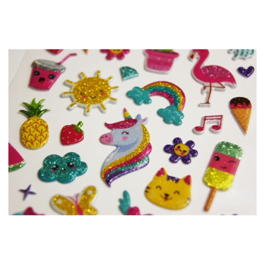 STICKERS TWEENY FOAMY ÉTÉ FANTAISIE