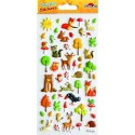 STICKERS TWEENY FOAMY ANIMAUX DE LA FORÊT PAILLETTES